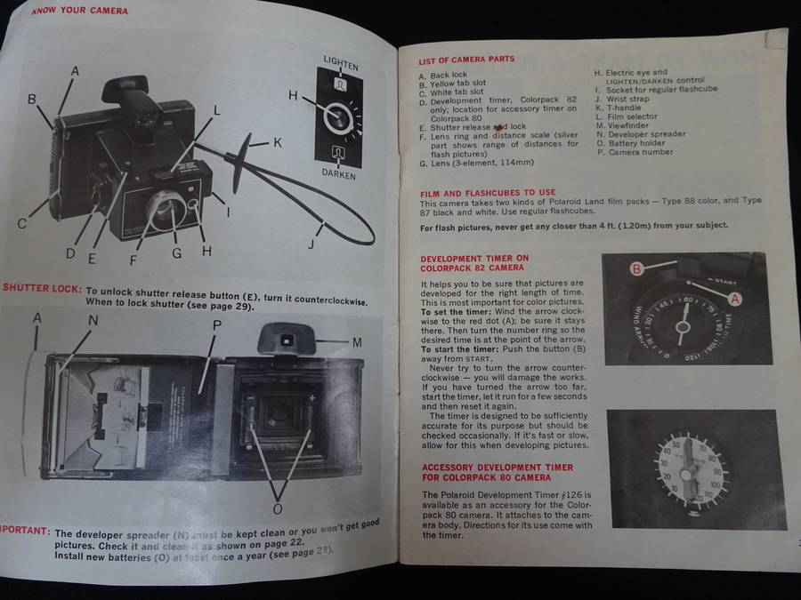 Stunning Vintage Polaroid Colorpack 80 Land Camera - Not Tested, But In Good Condition