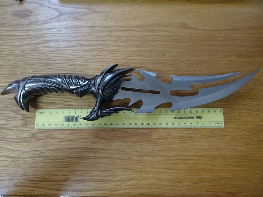 Very Large Interesting Decorative Gothic Dagger - In Good Condition