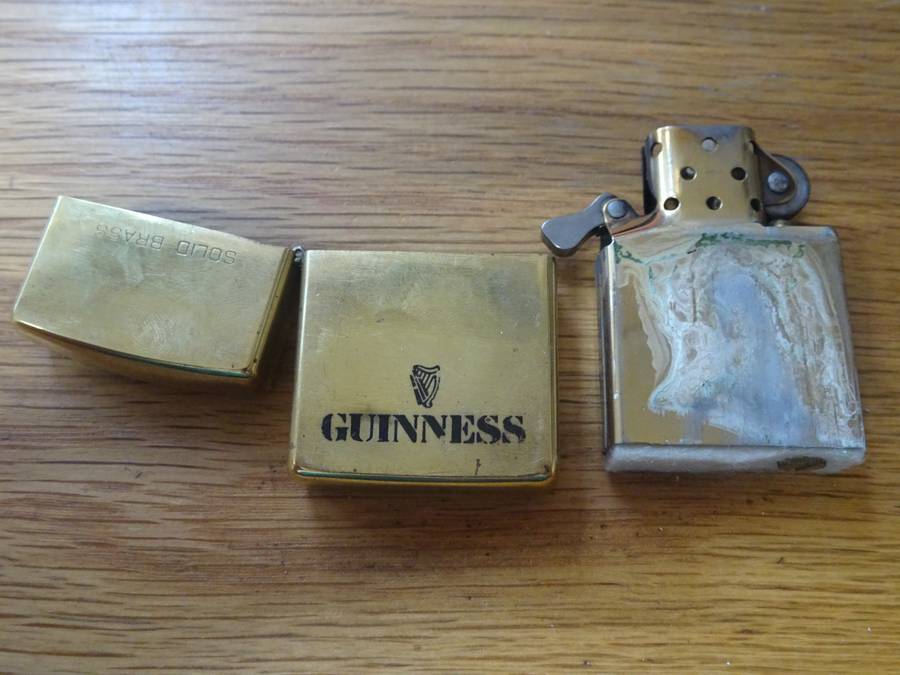 Stunning Solid Brass Guinness Zippo Lighter - See My Description