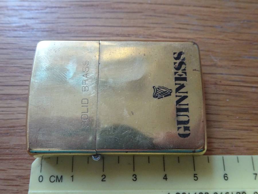 Stunning Solid Brass Guinness Zippo Lighter - See My Description