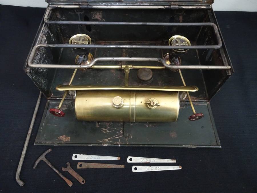 Rare Vintage Optimus Sweden Campingo Double Burner Camping Stove With Accessories - See Description