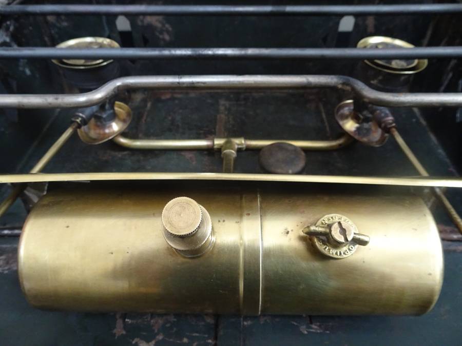 Rare Vintage Optimus Sweden Campingo Double Burner Camping Stove With Accessories - See Description