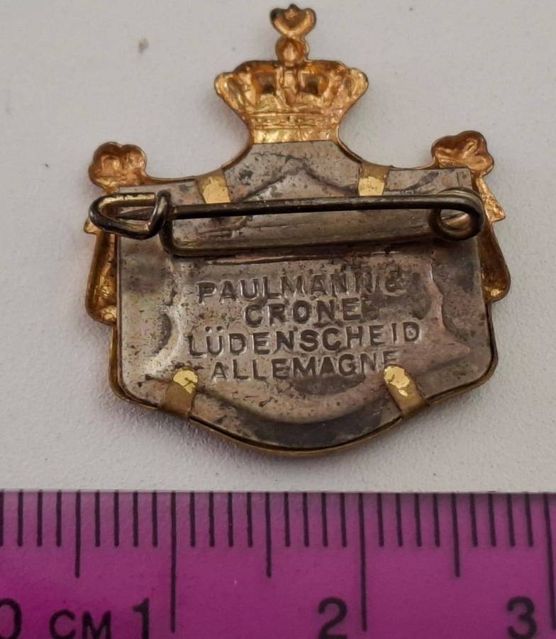 Rare Commemorative Pin - Royal Wedding 1938 of King Farouk and Queen Farida of Egypt Great condition