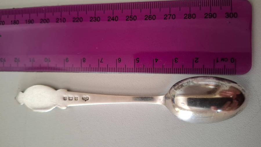 Antique Brimingham Sterling Silver Commerative Spoon 7th Battalion -Duke of Cambridge 20.2 grams