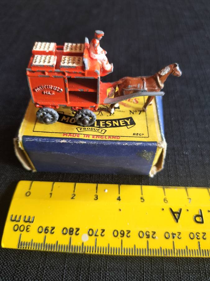 Very Rare Vintage Moko Lesney Match Box Series NO7 - Horse Drawn Milk Float  - Made in England