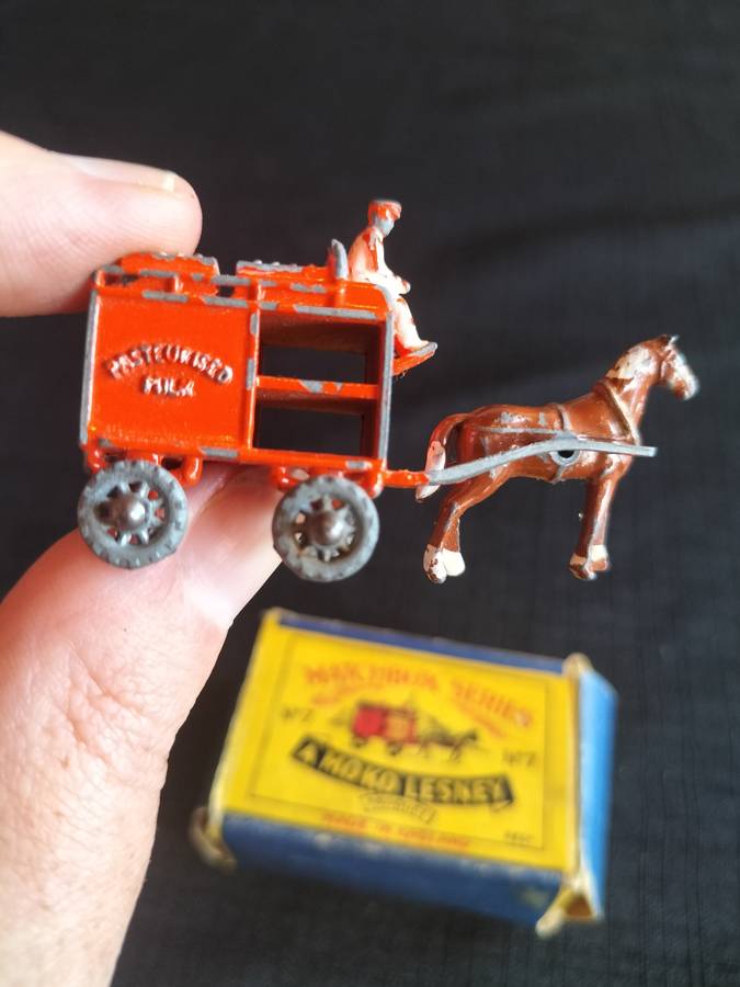 Very Rare Vintage Moko Lesney Match Box Series NO7 - Horse Drawn Milk Float  - Made in England