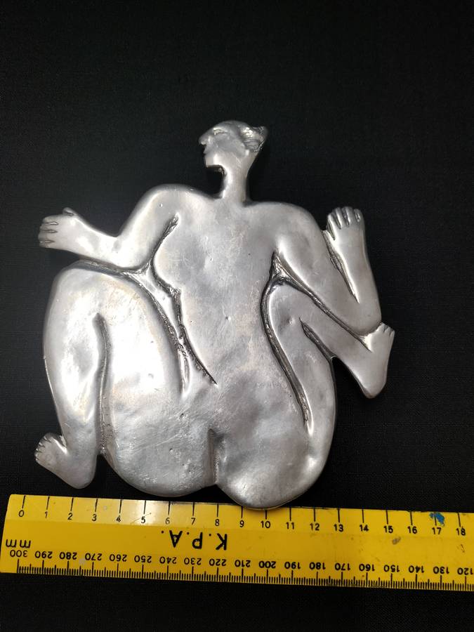 Beautiful Vintage Carrol Boyes Nude Woman Design Trivet/ Pot stand