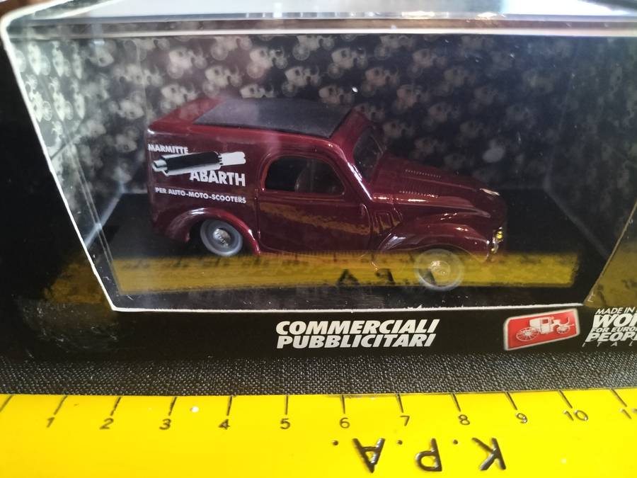 Vintage Brumm R266 Fiat 500C Furgoncino - Marmitte Abarth 1956 -Scale 1/43 -Good Condition