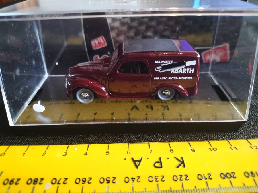 Vintage Brumm R266 Fiat 500C Furgoncino - Marmitte Abarth 1956 -Scale 1/43 -Good Condition