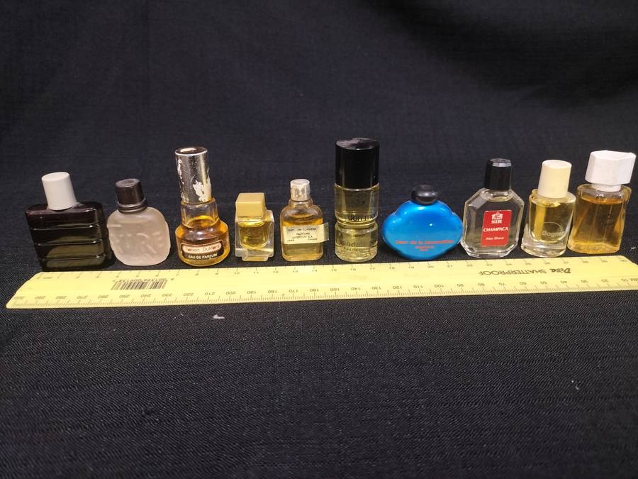 Collection of 10 Vintage Miniature Perfumes