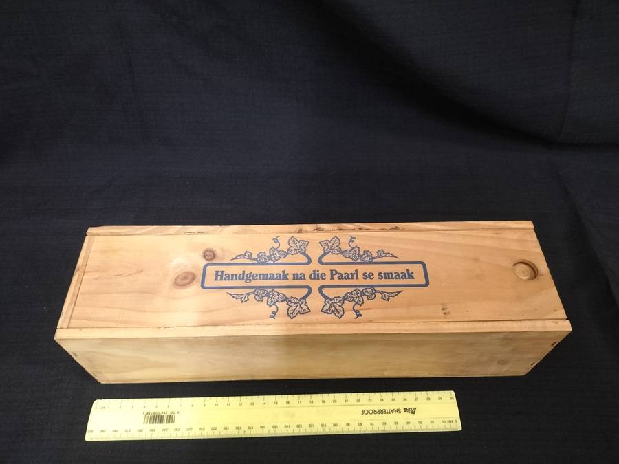 Vintage Paarl Rock 1856 Superior Old Brandy with Wooden Box - Sealed - Good Condition