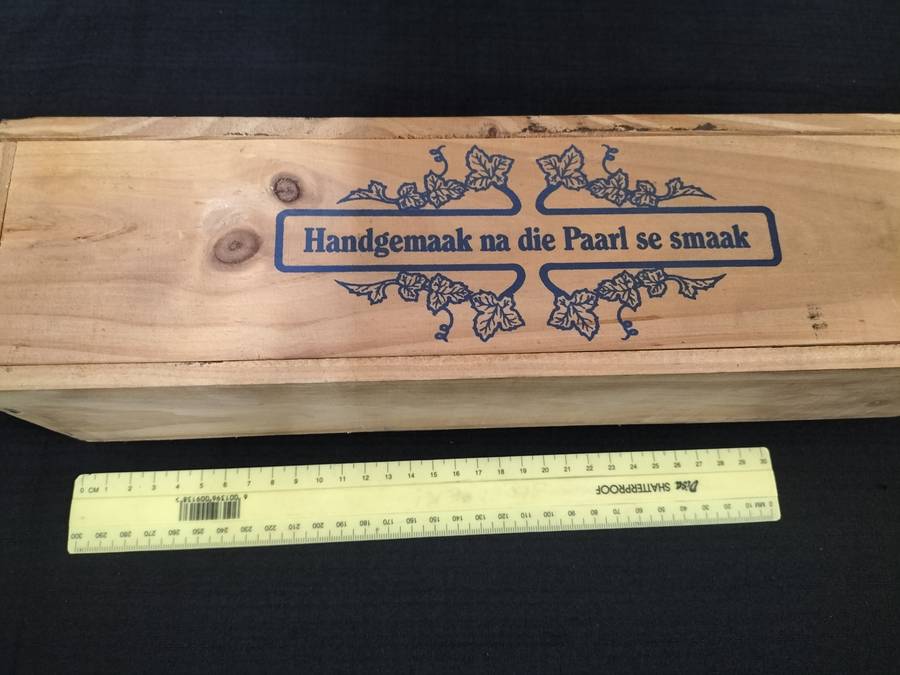 Vintage Paarl Rock 1856 Superior Old Brandy with Wooden Box - Sealed - Good Condition