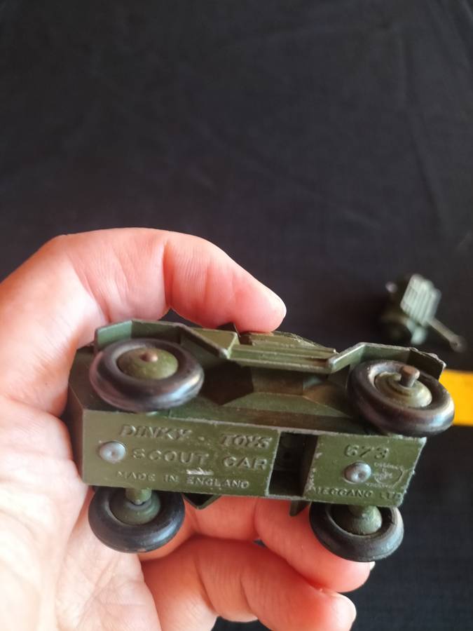 Very Rare Vintage Dinky Toys - NO673-  Meccano LTD - Army Scout Car- Made in England