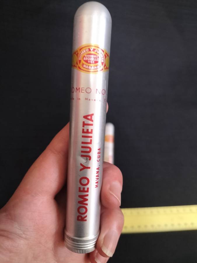 Two Remeo Y Julieta No2 Cigars in Their Aluminum Tubes -  Made in Cuba - View Description