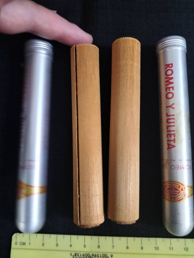 Two Remeo Y Julieta No2 Cigars in Their Aluminum Tubes -  Made in Cuba - View Description