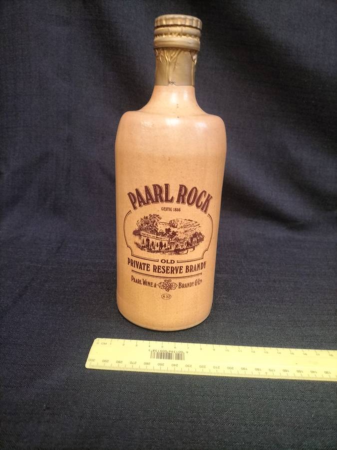 Vintage Paarl Rock 1856 Private Reserve Brandy Stoneware - Sealed - Good Condition
