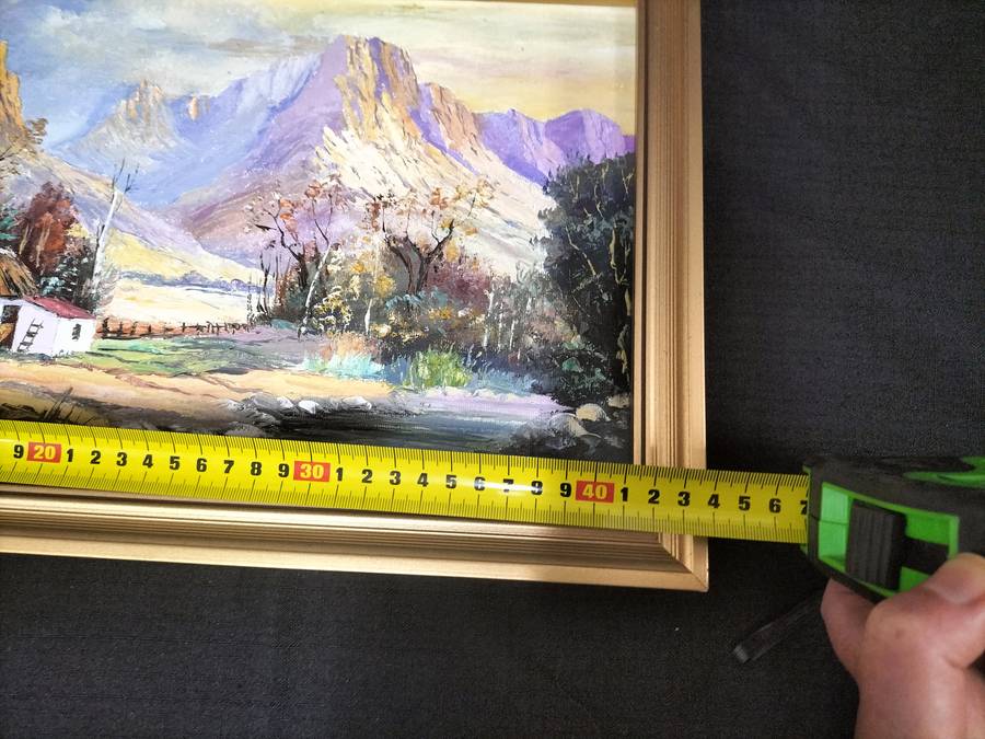 Beautiful Framed Oil On Board Farm Landscape  - Popular SA Artist - Vincent Olivier