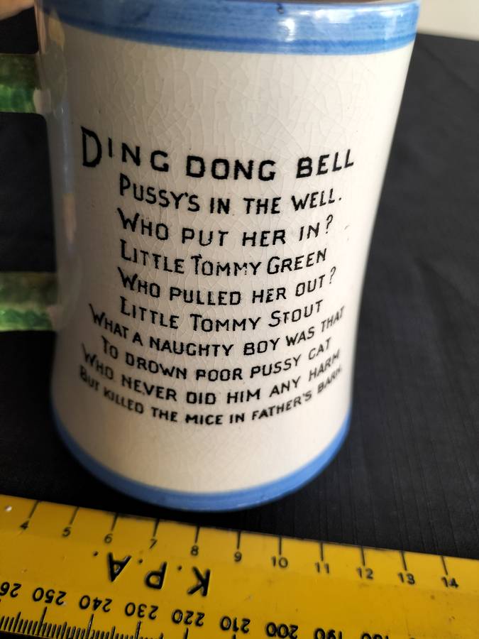 Vintage Child Mug - Royal Bradwell Arthur Wood - Made in England - Ding Dong Bell