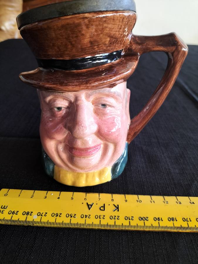 Vintage Hand Painted Lancaster Sandland Toby Jug - Tony Weller- Made in England- H-13cm