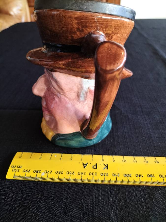 Vintage Hand Painted Lancaster Sandland Toby Jug - Tony Weller- Made in England- H-13cm