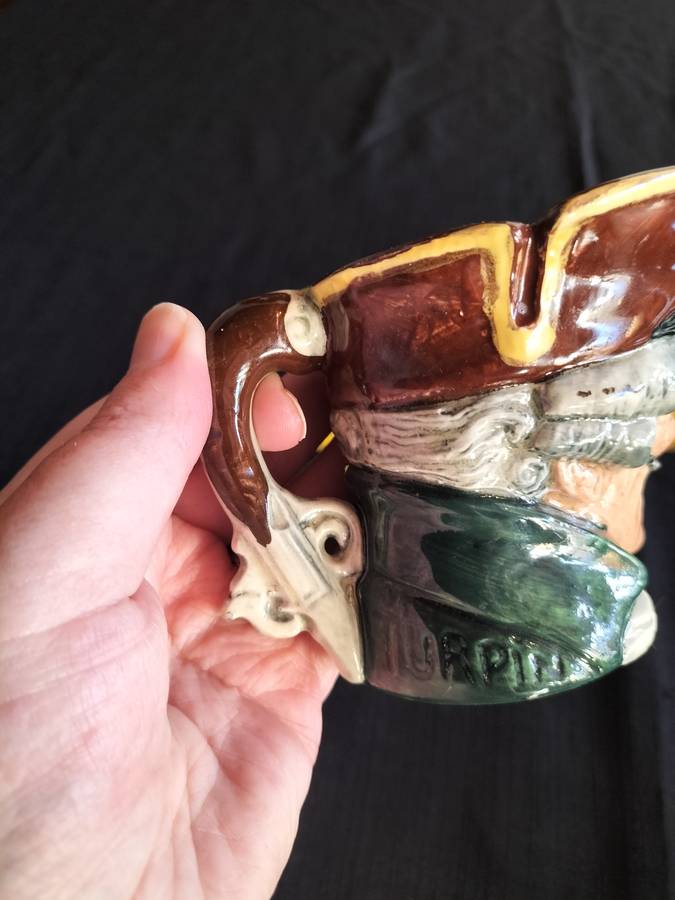 Vintage Royal Doulton Character Jug 1936- Souvenir From Bentalls H-8cm- Dick Turpin -Made in England