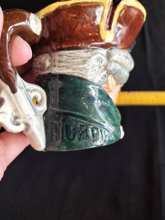 Vintage Royal Doulton Character Jug 1936- Souvenir From Bentalls H-8cm- Dick Turpin -Made in England