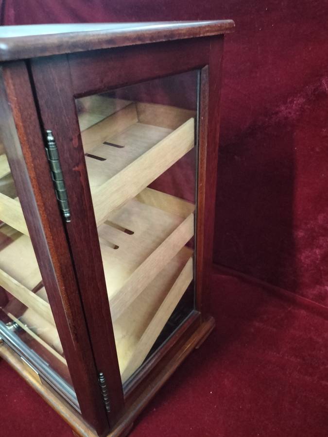 Stunning Premium Three Tiers Cigar Humidor Display Cabinet 49cm x32cm - Cuban Connection