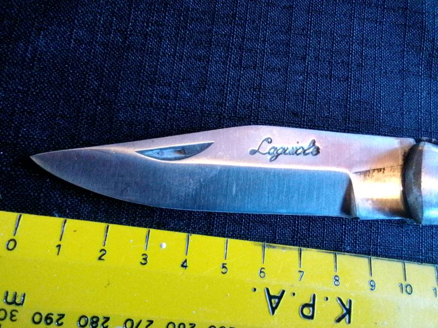 Stunning Laguiole Pocket Knife with Wooden Handle in Excellent Condition L:215m