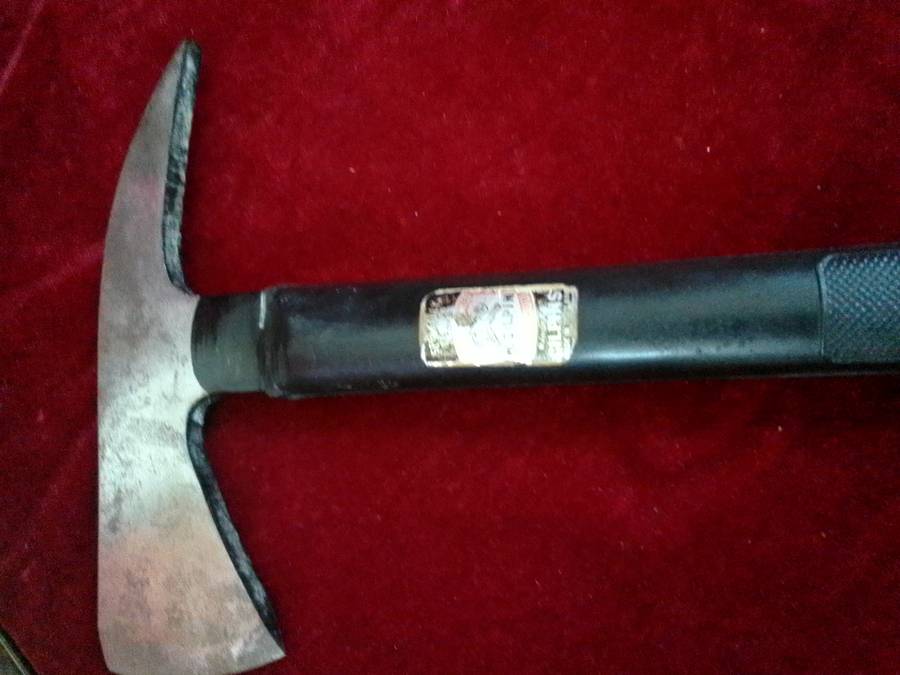 Vintage British W.Gilphin Fireman Axe with Leather Belt and Holder