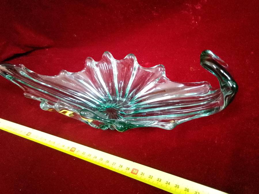 Beautiful Vintage Murano Contemporary Glass Decorative Centerpiece Bowl   - Good Condition