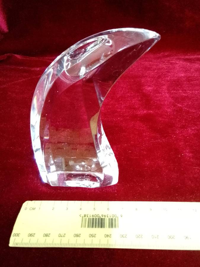 Beautiful Cristal Saint Louis France Eagle Head Art Statue - Good Condition