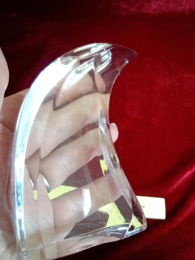 Beautiful Cristal Saint Louis France Eagle Head Art Statue - Good Condition