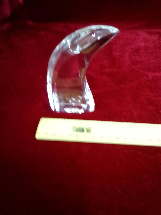 Beautiful Cristal Saint Louis France Eagle Head Art Statue - Good Condition