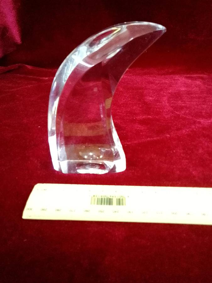 Beautiful Cristal Saint Louis France Eagle Head Art Statue - Good Condition