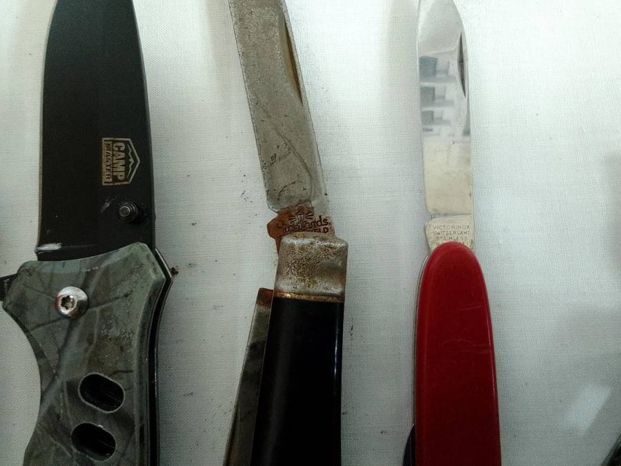 Stunning Collection Of Seven Pocket And Multi Function Folding Knifes - See Description