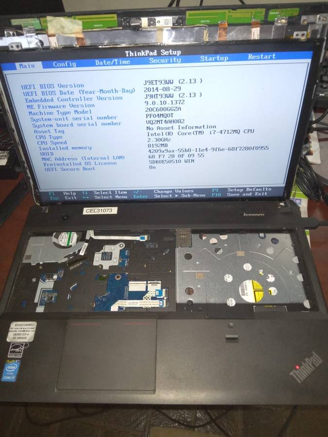Lenovo e540 i7 4TH gen for spares / rebuild - SEE DESCRIPTION