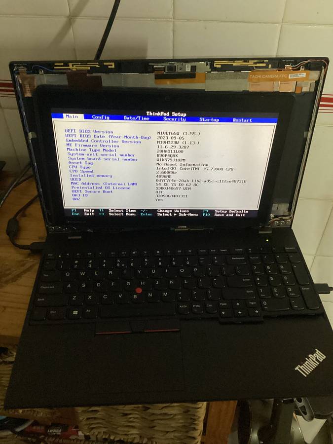 Lenovo laptop t570 i5 7th Gen for rebuild/spare