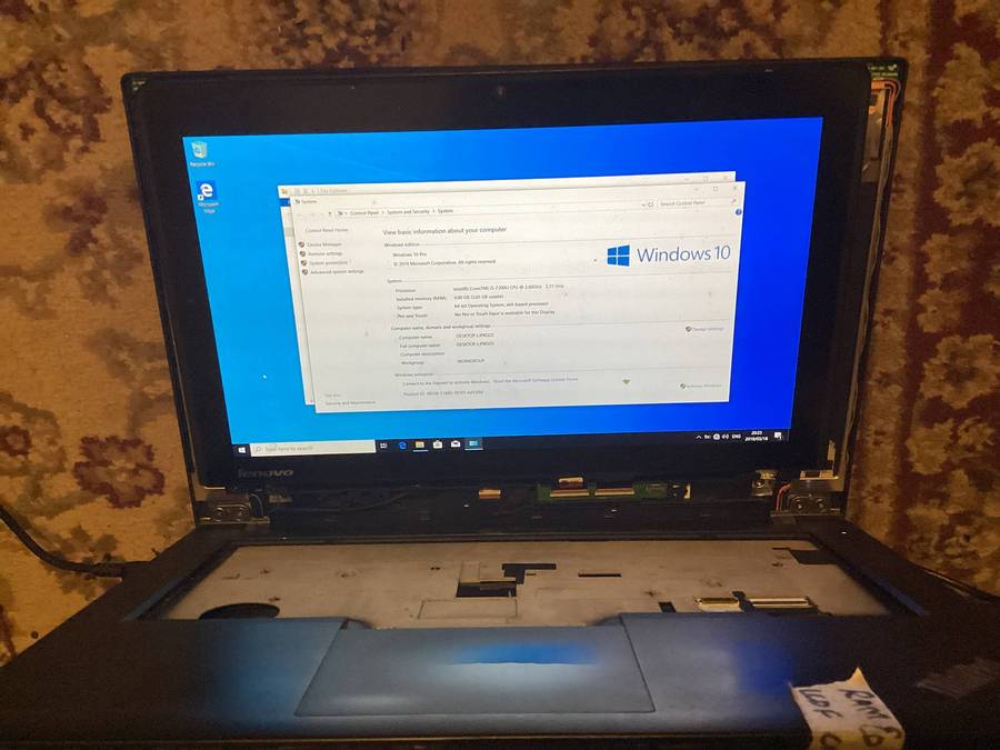 Lenovo laptop t480 i5 7th Gen sold for spare/repair