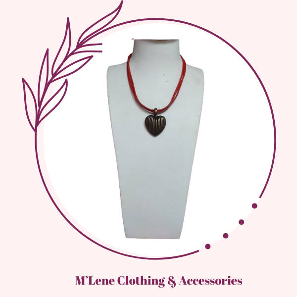 Miglio leather necklace with heart enhancer