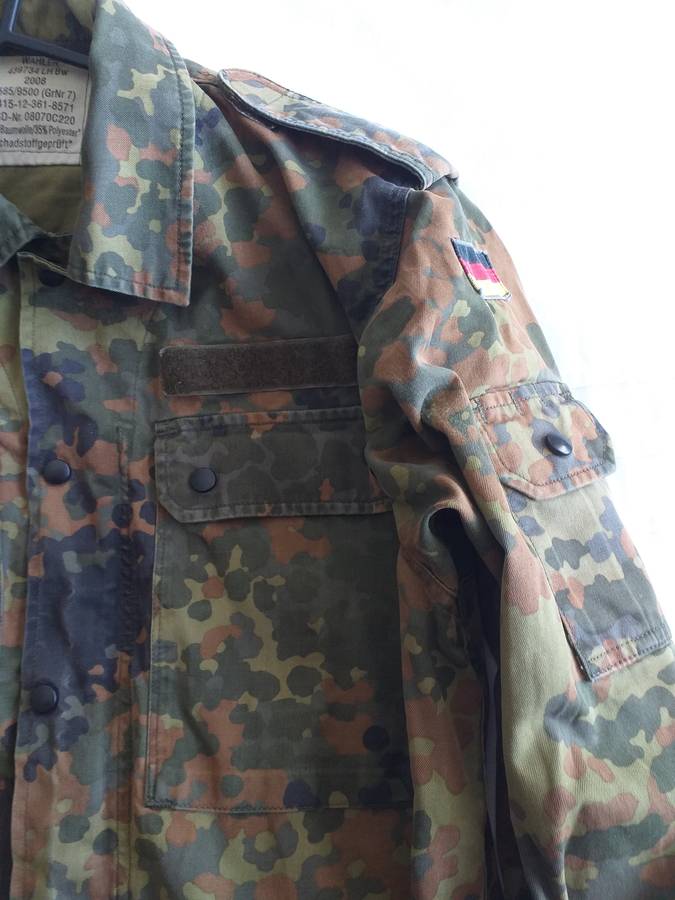 german camouflage field shirt and cap