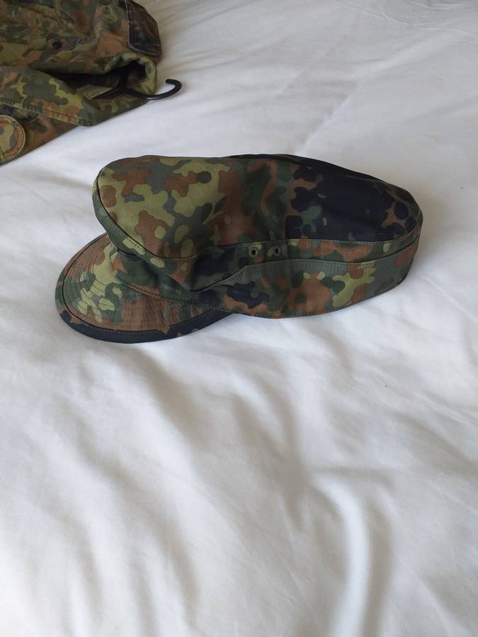 german camouflage field shirt and cap