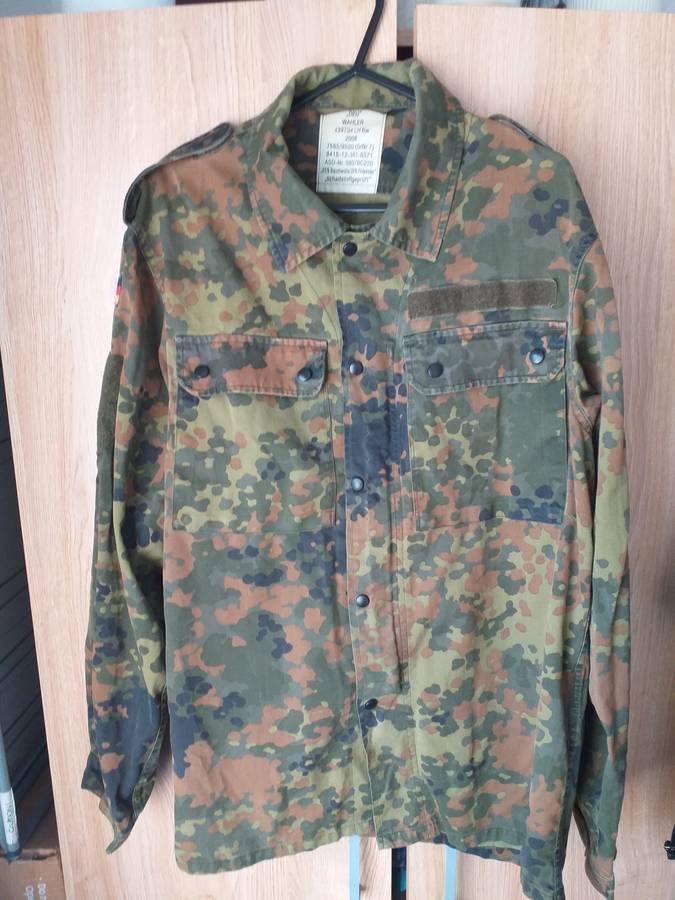 german camouflage field shirt and cap