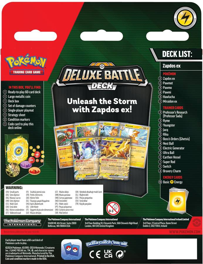 Pokémon: Zapdos EX Deluxe Battle Deck