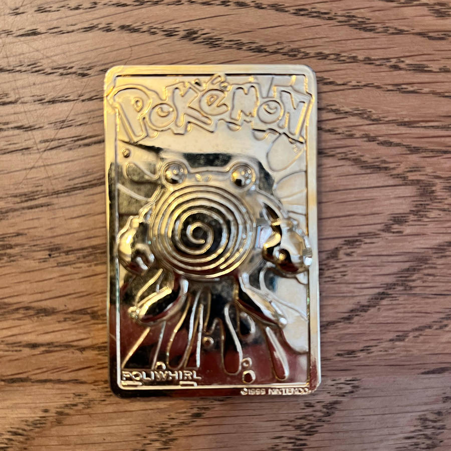 Pokemon Poliwhirl 23k Gold Plated Burger King 1999 Special Edition