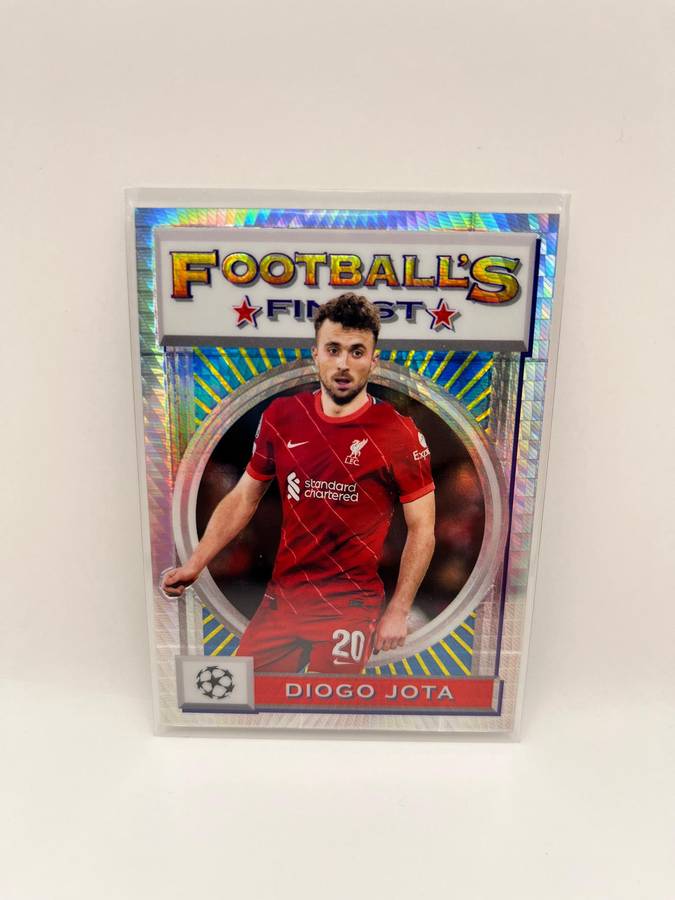 Limited Print 2021-22 Topps Finest Flashback Soccer Diogo Jota Prism Refractor /35