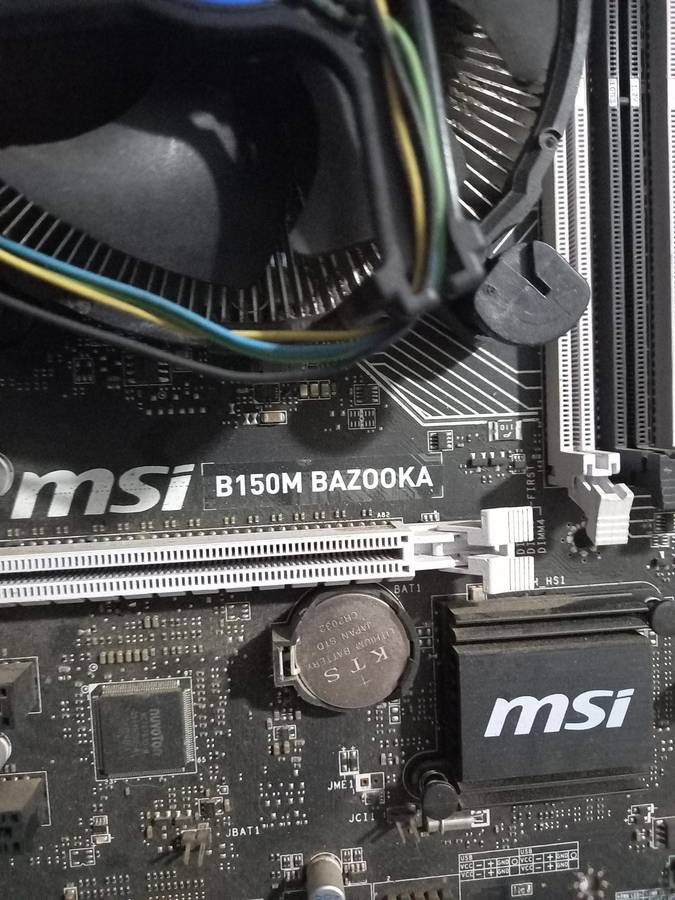 Core i5 6600k cpu and MSI B150m bazooka board