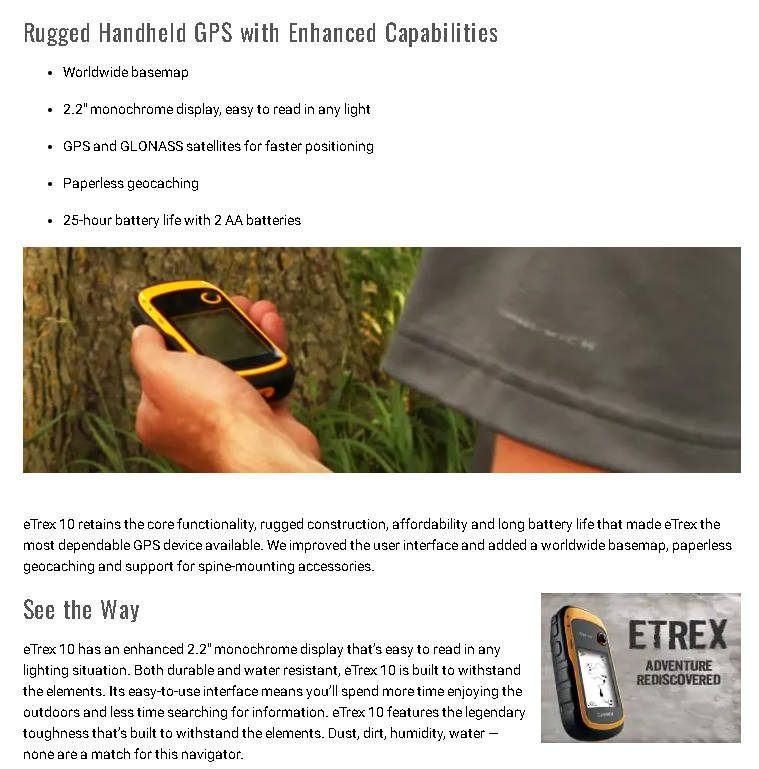 Garmin Etrex 10