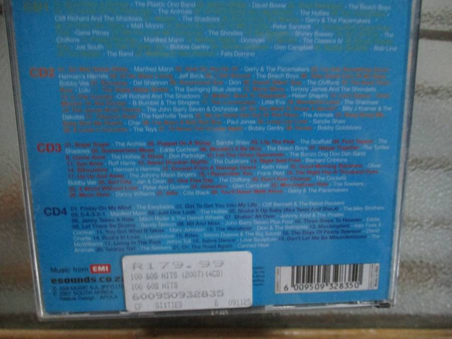 100 60s hits  4cd box