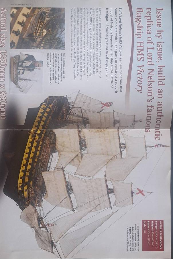 On SALE!!! - IMPRESSIVE MODEL SHIP KIT - HMS VICTORY - 1:84 Scale - Made by DeAgostini