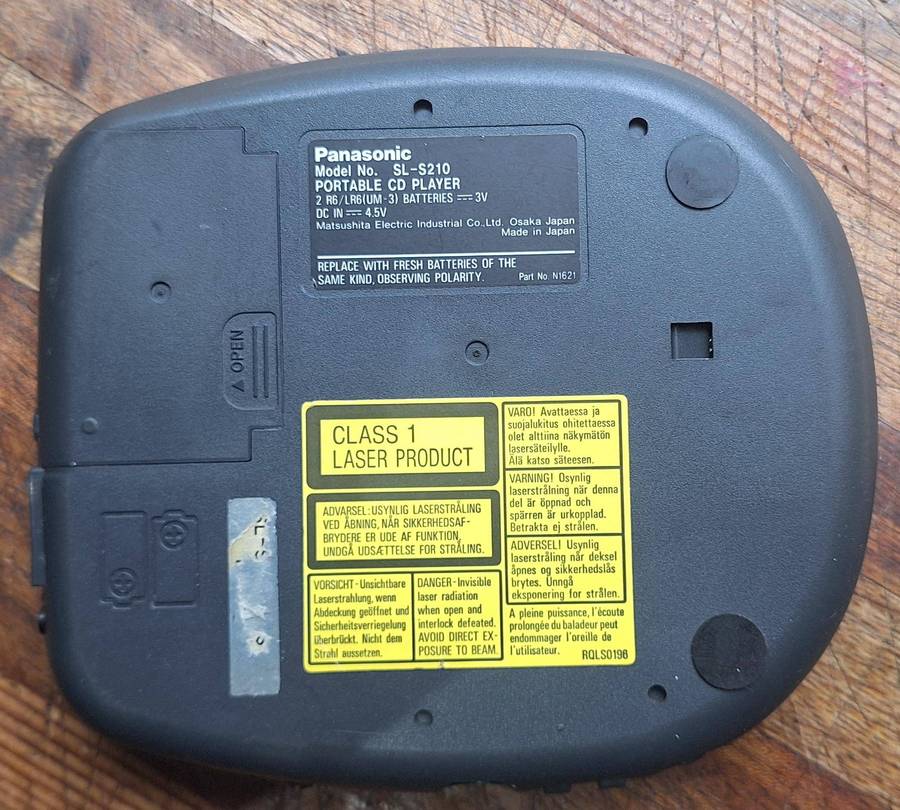 Panasonic SL-S210 Portable CD Player  Made in Japan | Vintage Tech Classic